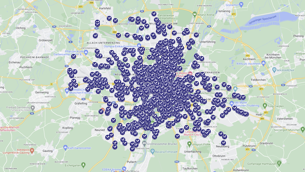Tourist Map of Munich